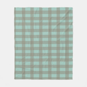 Groene Gingham Fleece Deken