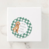 Groene Gingham Geruite Hond Favorabel Labels (In situ)