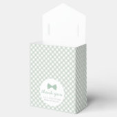 Groene gingham jongen boog stropdas baby shower gu bedankdoosjes (Geopend)