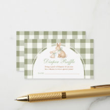 Groene Gingham Konijn Lente Pasen Luiers Raffle 