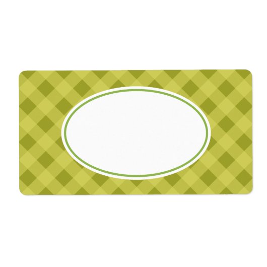 Groene Gingham Labels (Voorkant)