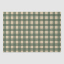 Groene Gingham Landelijke Landstijl