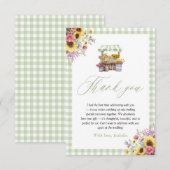 Groene Gingham Net Van De Markt Dank U Kaart (Voorkant / Achterkant)