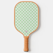 Groene gingham Pickleball Paddle-The Preppy Stuk Pickleball Paddle (Achterkant)