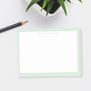 Groene Gingham Plaid Post-it® Notes