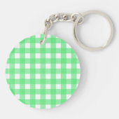Groene gingham sleutelhanger (Achterkant)
