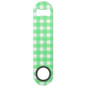 Groene gingham speed flessenopener (Achterkant)