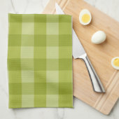 Groene gingham theedoek (Quarter Fold)