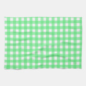 Groene gingham theedoek (Horizontaal)