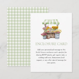 Groene Gingham Vers Van De Markt Bijlagekaart Informatiekaartje