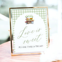 Groene Gingham Vers Van De Markt Liefde is Zoet