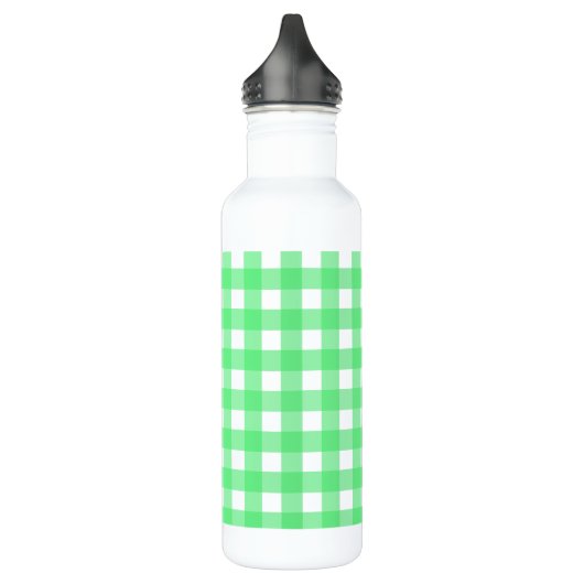 Groene gingham waterfles  (Links)