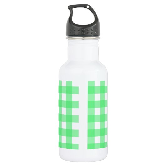 Groene gingham waterfles  (Achterkant)