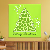 Groene giraf Kerstboom Canvas Afdruk (Insitu (Woonkamer))