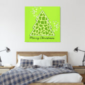 Groene giraf Kerstboom Canvas Afdruk (Insitu (Slaapkamer))