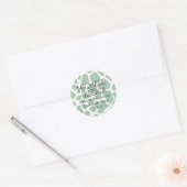 Groene Giraffe Afdrukken Gepersonaliseerd adres Ronde Sticker (Envelop)