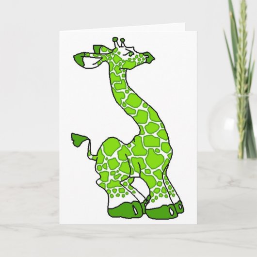 Groene Giraffe Kaart (Voorkant)