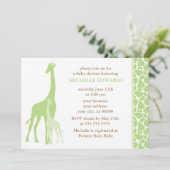 Groene Giraffes Neutraal Baby shower Kaart (Staand voorkant)