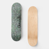 Groene glam sprankelende glitter pailletten skateboard (Voorkant)