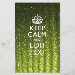 Groene Glamour Blijf Kalmeer Je Tekst Briefpapier