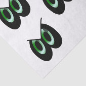 Groene glans cartoon ogen tissuepapier (Detail)