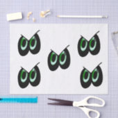 Groene glans cartoon ogen tissuepapier (Craft)