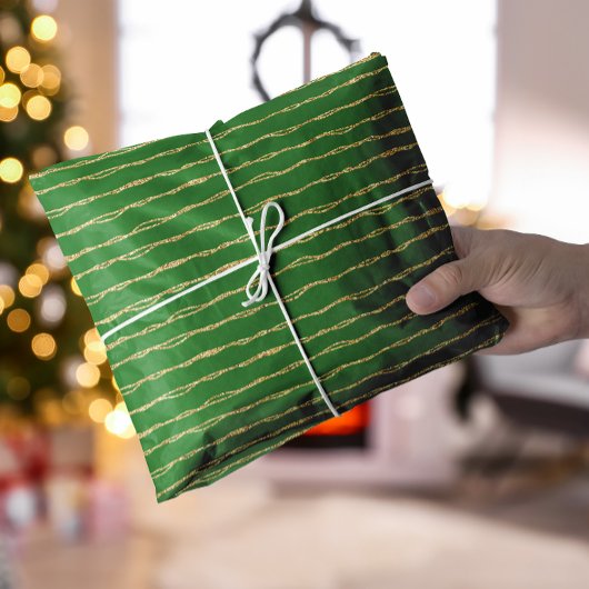 Groene glinsterende kerst tissuepapier