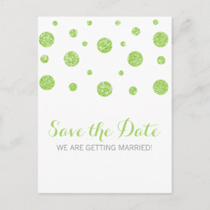 Groene Glitter Confetti sparen het Briefkaart van 