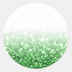 Groene Glitter Custom Trendy Ronde Sticker