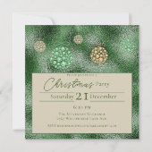 Groene Glitter Elegant Kerstfeest Kaart (Achterkant)