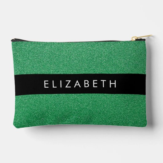 Groene Glitter, Glitter Achtergrond, Jouw naam Etui (Achterkant)