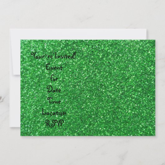 Groene glitter kaart (Voorkant)