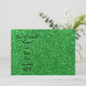 Groene glitter kaart (Staand voorkant)