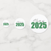 Groene Glitter Klasse van 2025 Confetti (Voorkanten)