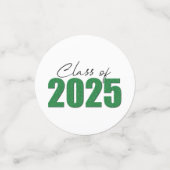 Groene Glitter Klasse van 2025 Confetti (Kleine voorkant)