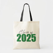 Groene Glitter Klasse van 2025 Tote Bag (Voorkant)
