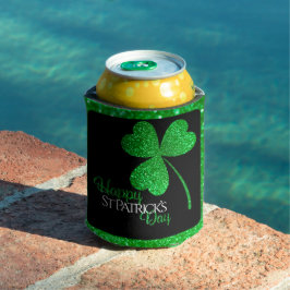 Groene Glitter Klaver Gelukkig St. Patrick's Day Blikjeskoeler
