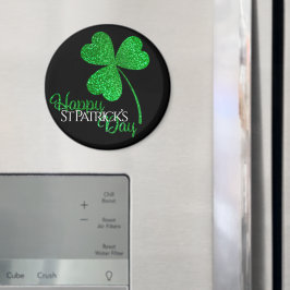 Groene Glitter Klaver Gelukkige St. Patrick's Dag Magneet