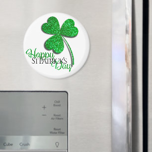 Groene Glitter Klaver Gelukkige St. Patrick's Dag Magneet