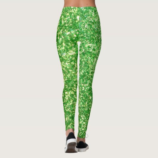 Groene Glitter leggings (Achterkant)