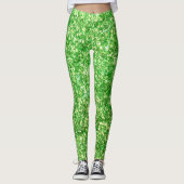 Groene Glitter leggings (Voorkant)