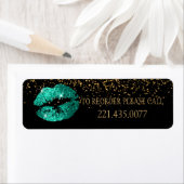 Groene Glitter Lips - Reorder Etiket (Insitu)