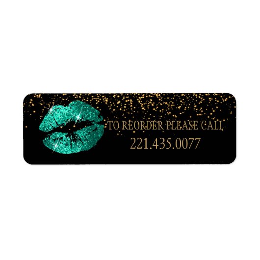 Groene Glitter Lips - Reorder Etiket (Voorkant)