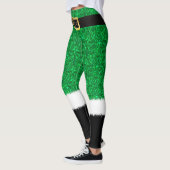 Groene glitter, mousserende sinteren met kerst leggings (Links)
