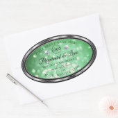 Groene Glitter Product Labels Sparkle Diamonds Log (Envelop)