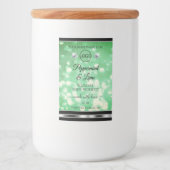 Groene Glitter Product Labels Sparkle Diamonds Log Voedselcontainer Etiket (Voorkant)