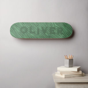 Groene Glitter Skateboard Dierenprint zebra Streep