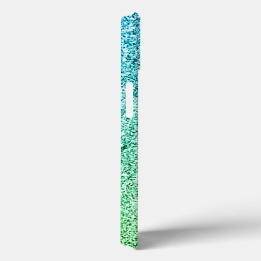 Groene Glitter Sparkle Monogram Case-Mate iPhone Case (Achterkant / Rechts)