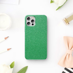 Groene glitter, sprankeling, glitterachtergrond iPhone 11 hoesje