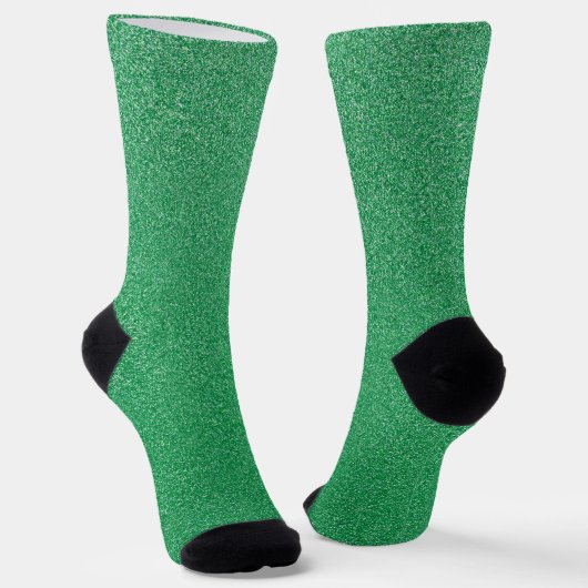 Groene glitter, sprankeling, glitterachtergrond sokken (Gebogen)
